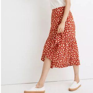 Madewell Ruffle-Wrap Midi Skirt